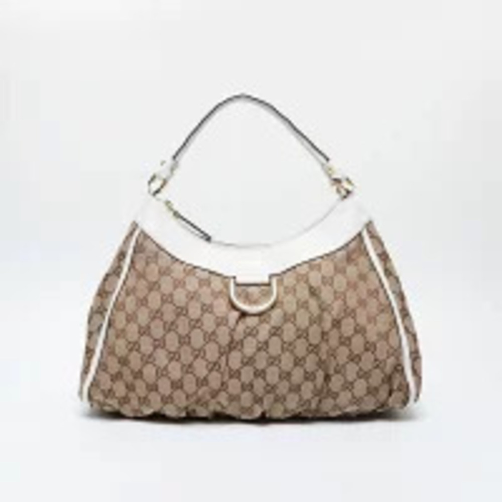 Gucci Beige Bag Hobo Abbey Shoulder GG Canvas